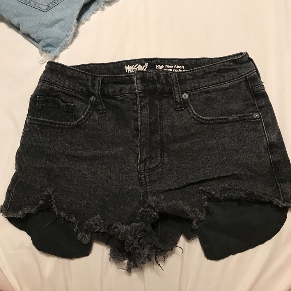 black high waisted shorts